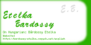 etelka bardossy business card