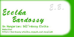 etelka bardossy business card